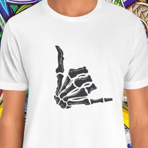 HANG LOOSE SKELETON WHITE TSHIRT