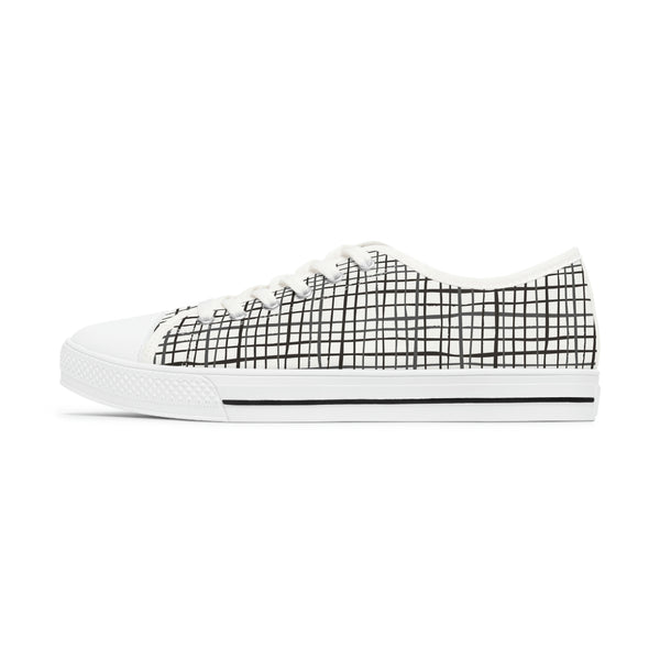 HIPPIE CHECK - Women's Low Top Sneakers White Sole