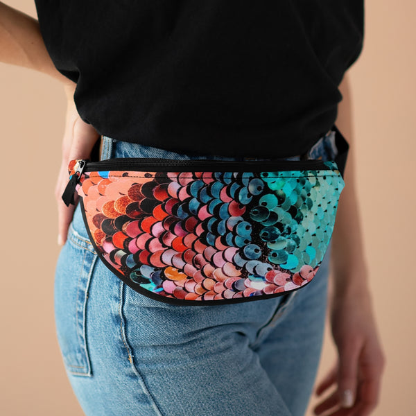 HOT PINK & ELECTRIC BLUE FLIP SEQUIN PRINT - Fanny Pack