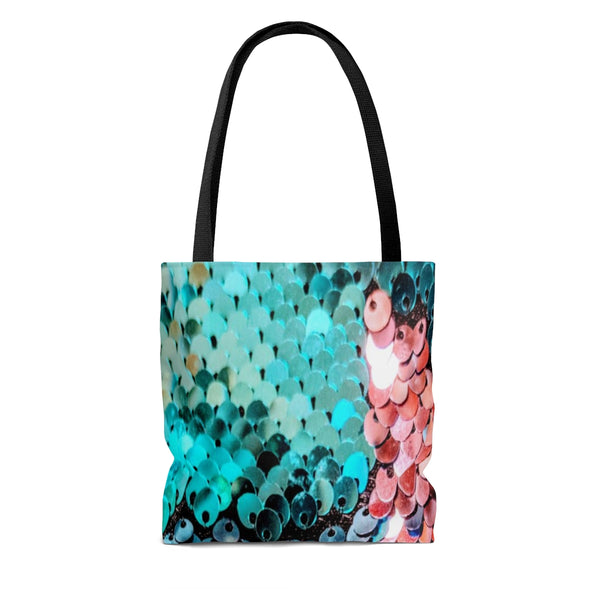 HOT PINK & ELECTRIC BLUE FLIP SEQUIN PRINT - Tote Bag