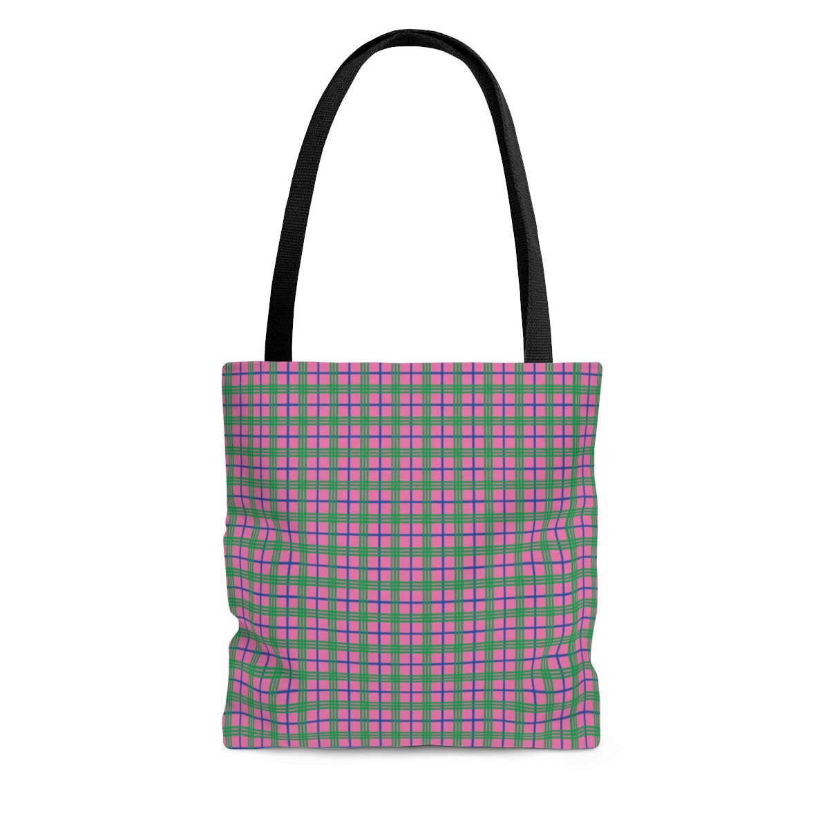 HOT PINK & GREEN PLAID - Tote Bag