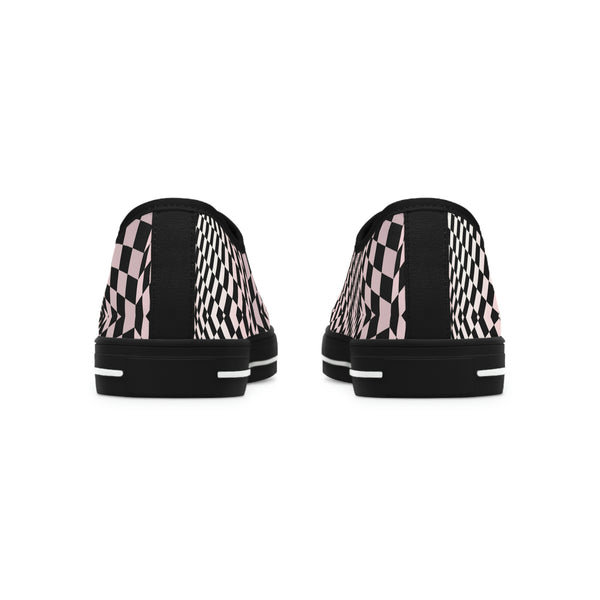 ILLUSION PINK - Women's Low Top Sneakers Black Sole