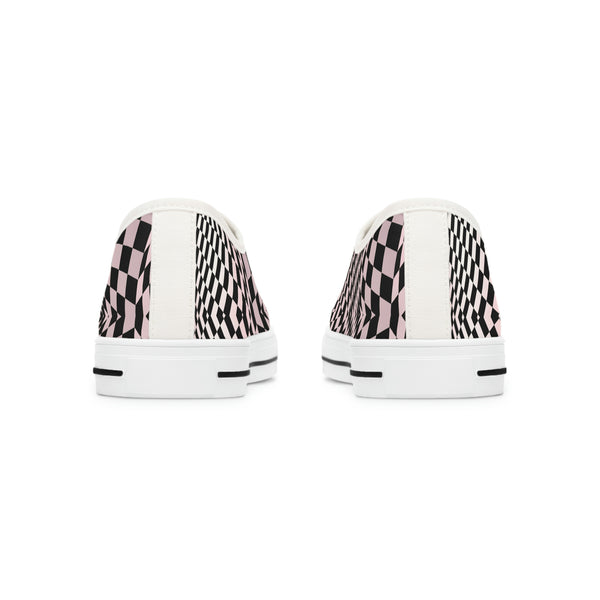 ILLUSION PINK - Women's Low Top Sneakers White Sole