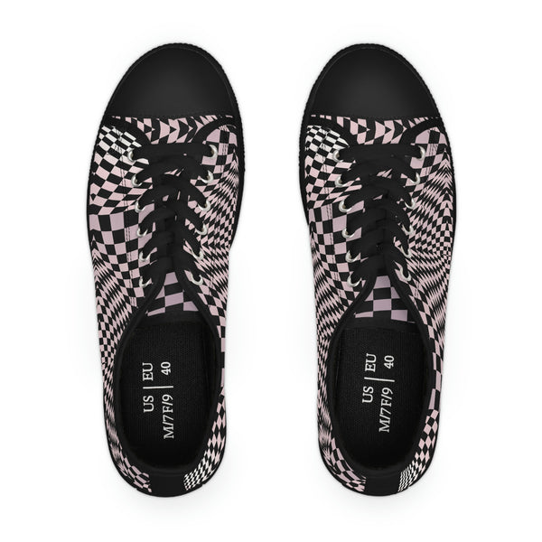 ILLUSION PINK - Women's Low Top Sneakers Black Sole