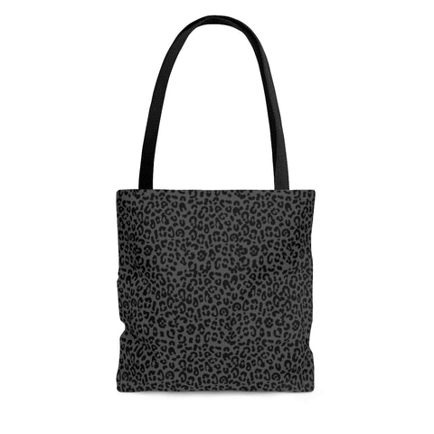 LEOPARD BLACK & DARK GRAY - Tote Bag