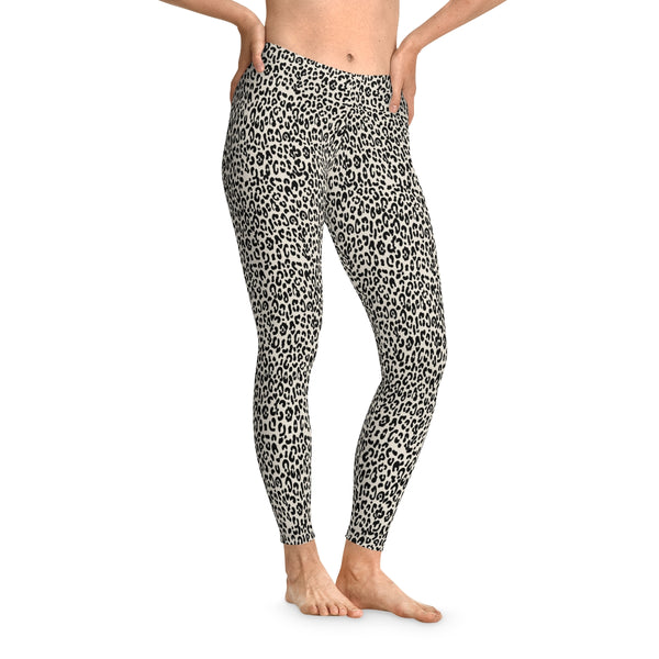 LEOPARD PRINT - BLACK & WHITE - Stretchy Leggings