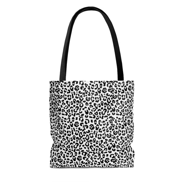 LEOPARD PRINT - BLACK & WHITE - Tote Bag