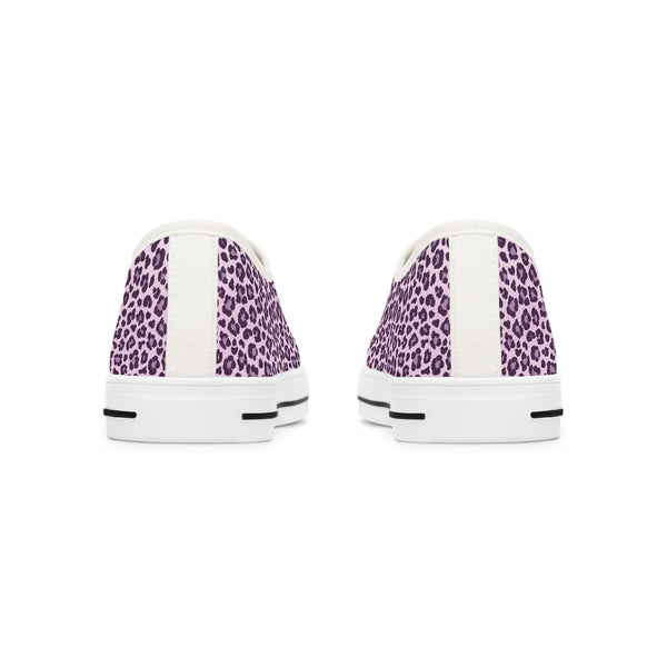 LEOPARD PRINT - LAVANDER - Women's Low Top Sneakers White sole