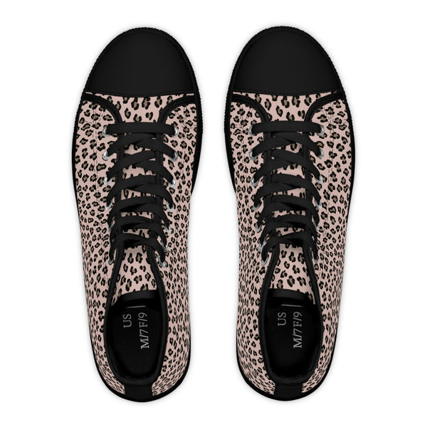 LEOPARD PRINT - OLD ROSE - Women's High Top Sneakers Black Sole