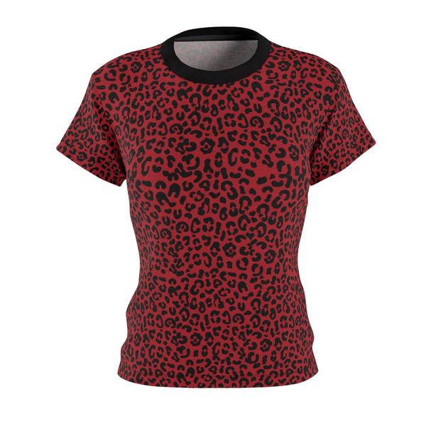 Leopard Print Black & Red - Tee