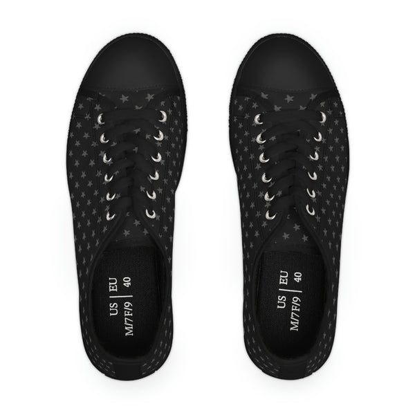 MY STARS GRAY & BLACK 0- Women's Low Top Sneakers Black SoleMY STARS GRAY & BLACK - Women's Low Top Sneakers Black Sole