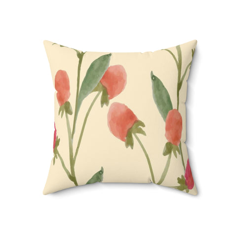 PEACHY BUDS - Square Pillow