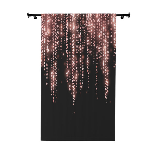 PINK SEQUIN FRINGE PRINT -  BLACKOUT Window Curtain