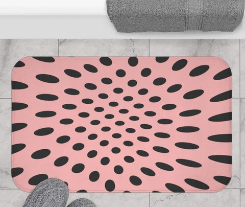 PINK WARP DOTS - BATH MAT