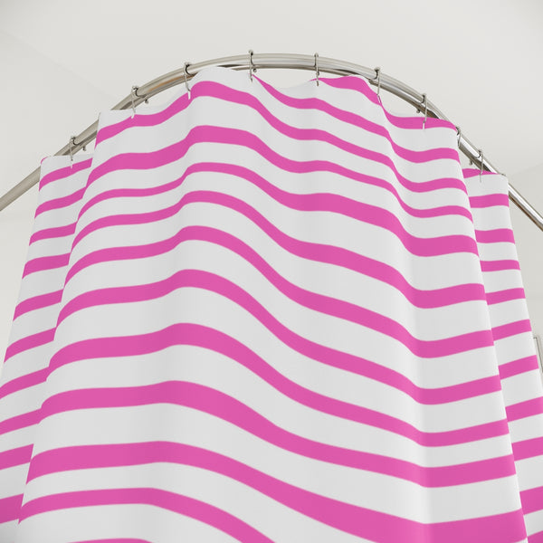 PINK WAVES - SHOWER CURTAIN