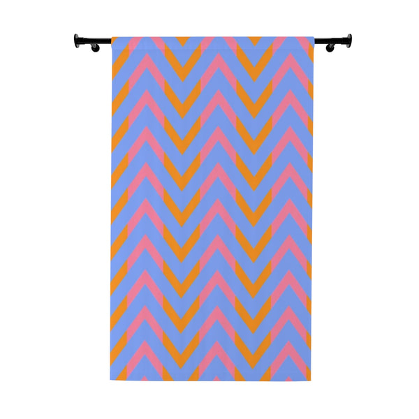 PINK, ORANGE & BLUE CHEVRONS - BLACKOUT Window Curtain