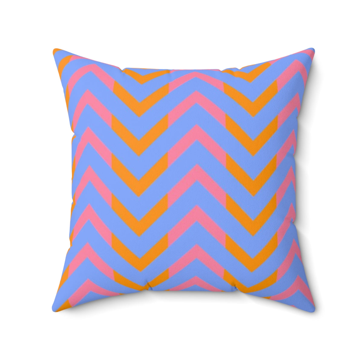 PINK, ORANGE & BLUE CHEVRONS - Square Pillow