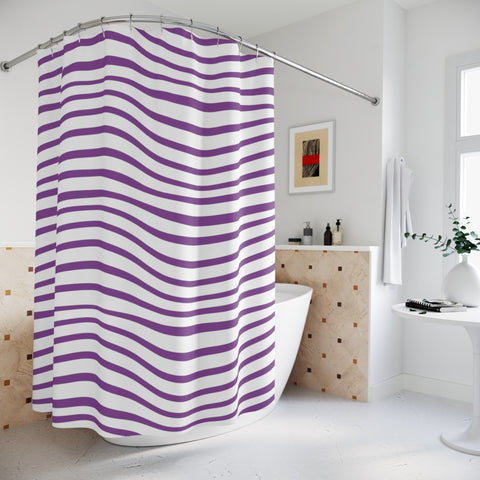 PURPLE WAVES - SHOWER CURTAIN