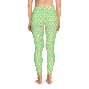 PUZZLE GREEN - Stretchy Leggings