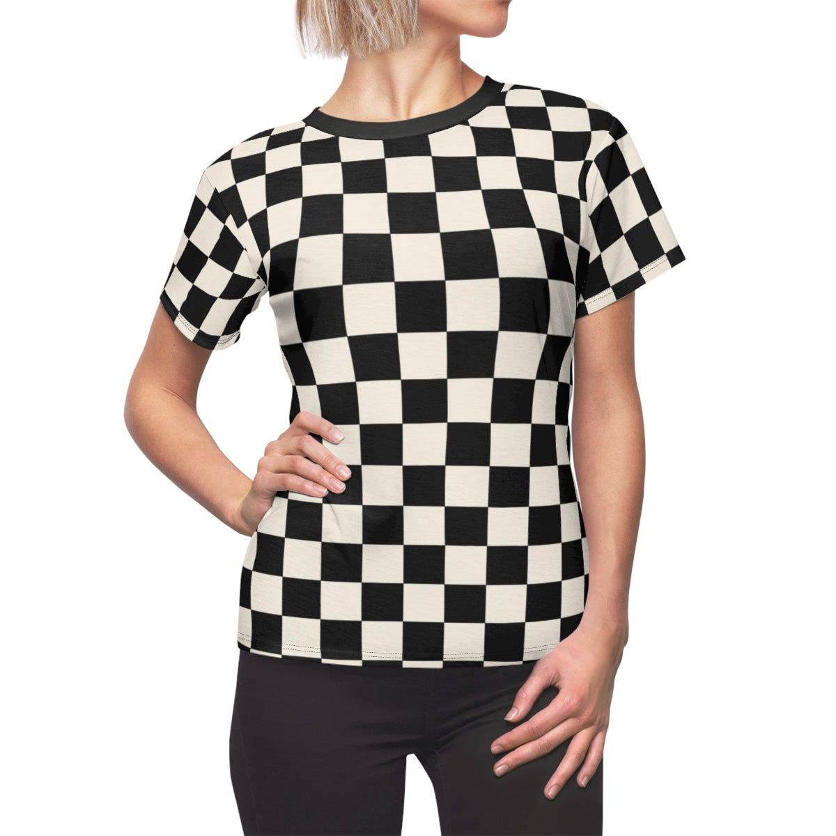 RACER CHECK - BLACK & CREAM - Tee