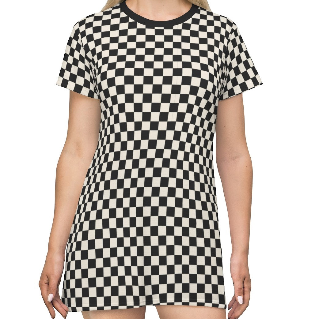 RACER CHECK BB - T-Shirt Dress