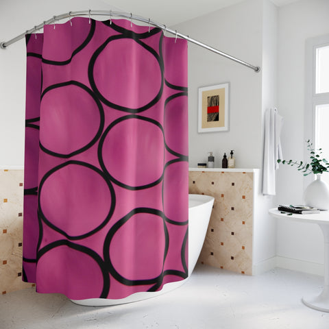 RASPBERRY CUPS - SHOWER CURTAIN