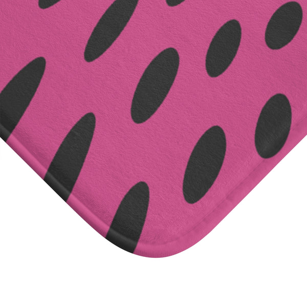 RASPBERRY WARP DOTS - BATH MAT