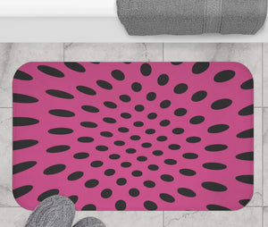 RASPBERRY WARP DOTS - BATH MAT