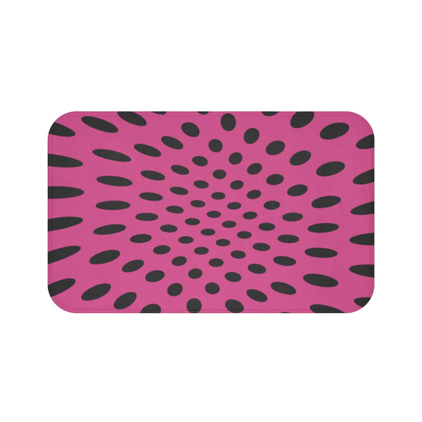 RASPBERRY WARP DOTS - BATH MAT