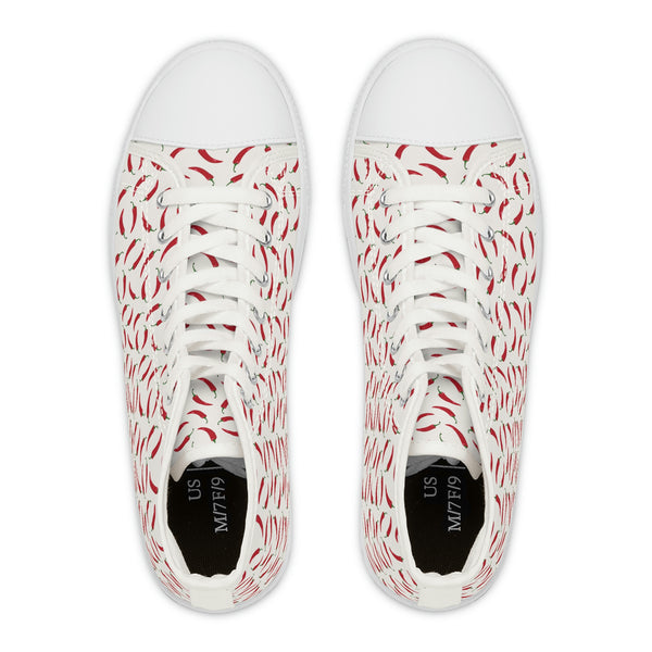 RED HOT CHILI - Women's High Top Sneakers White Sole