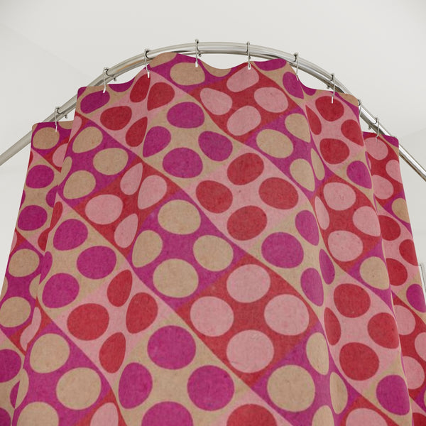 RED PINK DOTS - SHOWER CURTAIN