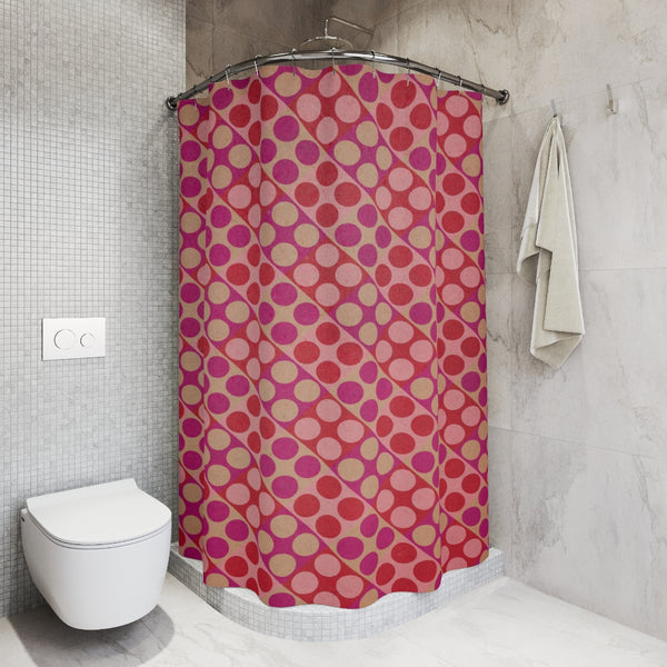 RED PINK DOTS - SHOWER CURTAIN