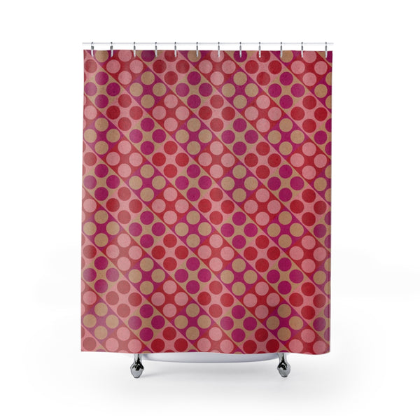 RED PINK DOTS - SHOWER CURTAIN