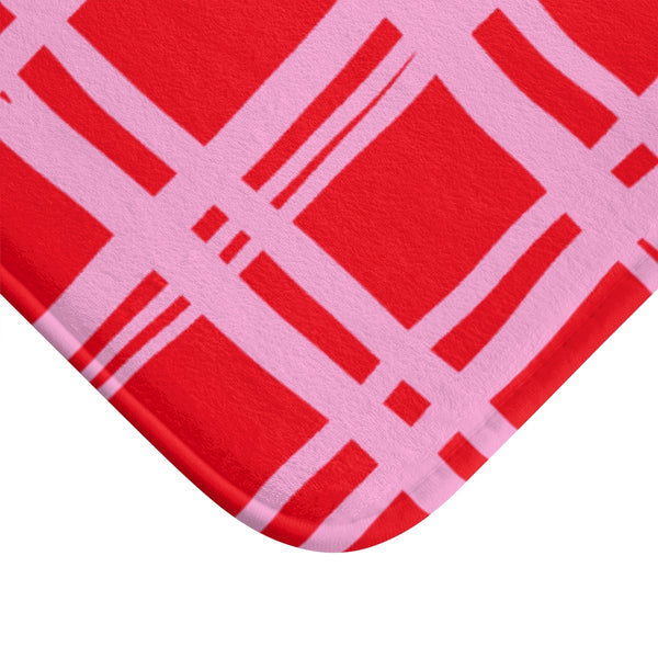 RED PLAID - BATH MAT