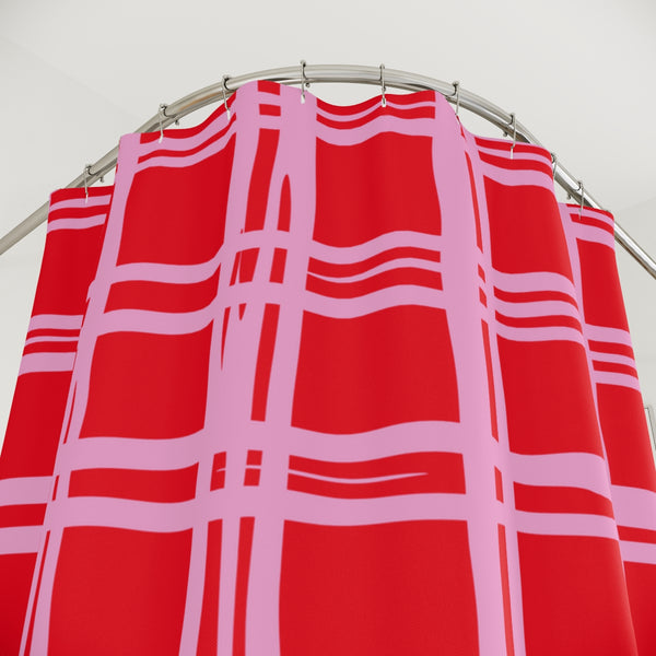 RED PLAID- SHOWER CURTAIN