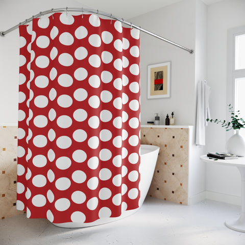 RED POLKA DOT - SHOWER CURTAIN