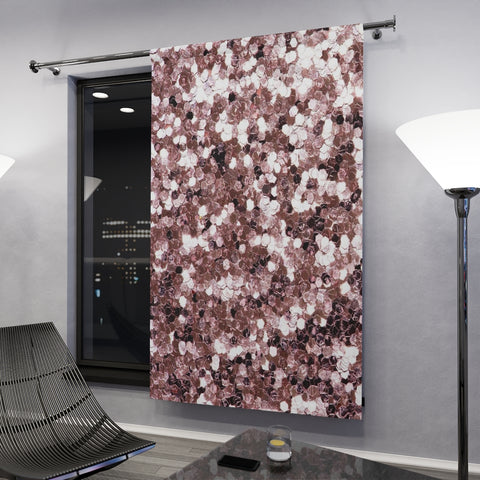 ROSE SEQUIN PRINT - BLACKOUT Window Curtain