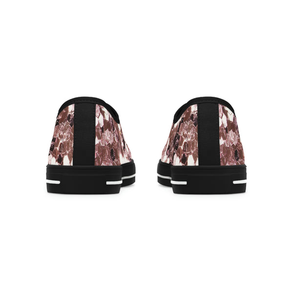 ROSE SEQUIN PRINT - Women's Low Top Sneakers Black Sole
