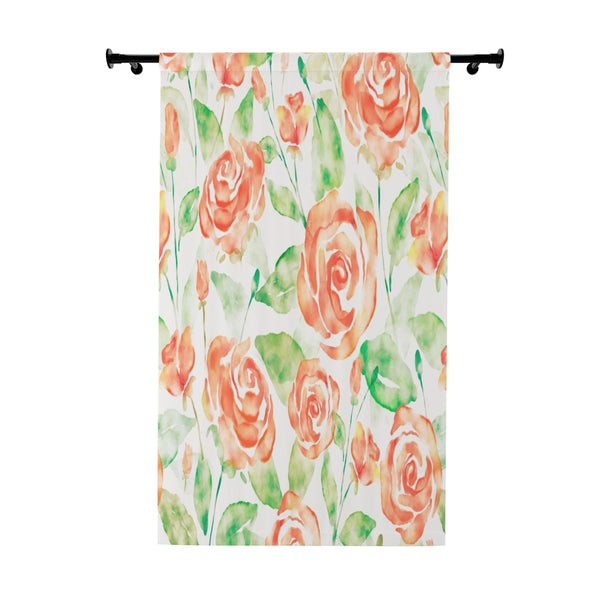 ROSES WATERCOLOR PRINT - BLACKOUT Window Curtain
