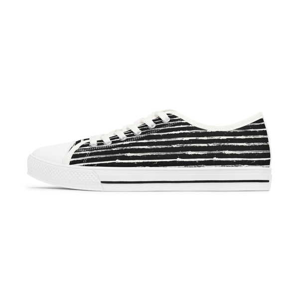SCRATCHED STRIPE - Women's Low Top Sneakers White Sole