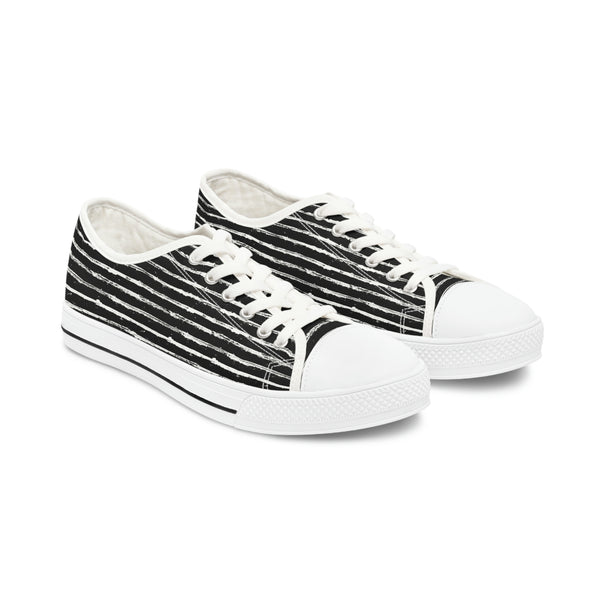 SCRATCHED STRIPE - Women's Low Top Sneakers White Sole