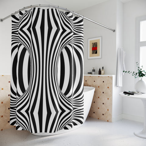 SPIRAL GRAPHIC ILLUSION - SHOWER CURTAIN