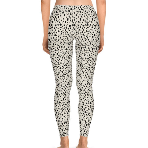SPOTTED BLACK & CREAM - Stretchy Leggings