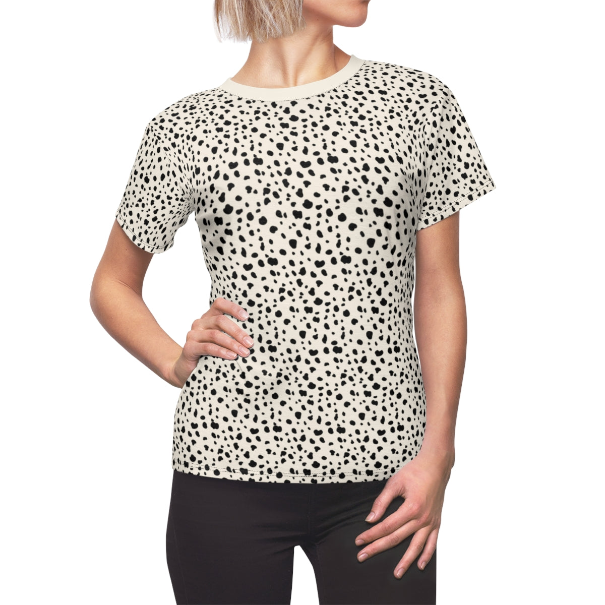 SPOTTED BLACK & CREAM - Tee