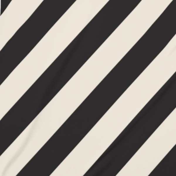 STRIPED - BLACK & CREAM - T-Shirt Dress PRINT