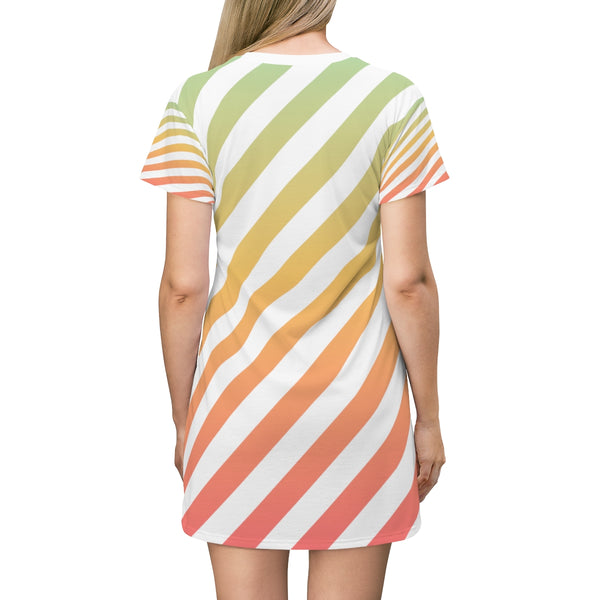 STRIPED - RAINBOW - T-Shirt Dress BACK