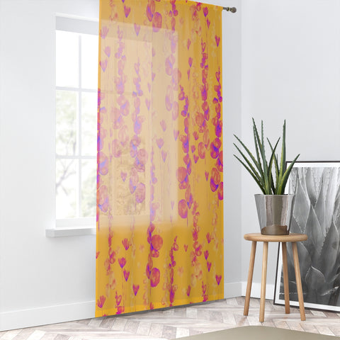 SUCCULENT PINK - SHEER Window Curtain