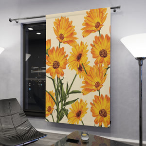 SUMMER FLOWERS - BLACKOUT Window Curtain