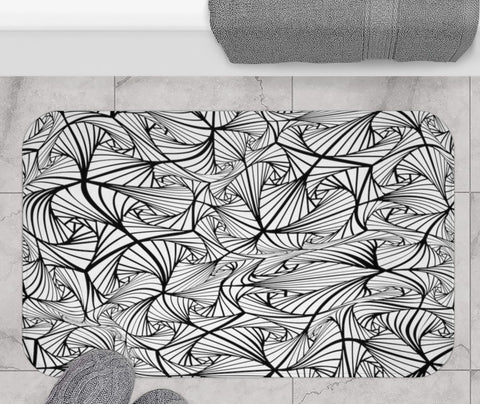 SWISH BLACK AND WHITE - BATH MAT