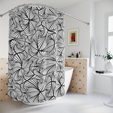 SWISH BLACK AND WHITE - SHOWER CURTAIN